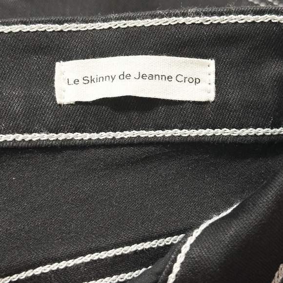 Frame Denim, Le Skinny de Jeanne Crop, Noir, Black Denim Jeans, NWOT - 25 - Picture 7 of 16